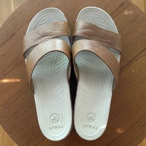 CROCS Women's Leather Upper Sandals